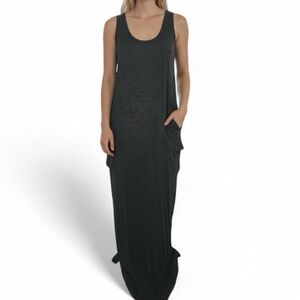 Johnny Was Pete & Greta Sleeveless Dark Heather Modal Maxi Dress NWT